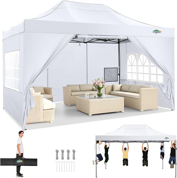 COBIZI 10x15 Pop up Canopy Tent Heavy Duty by COBIZI