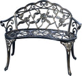 Patio Balcony Bench Double Seat, Anti-Rust Cast Aluminum Patio Garden Bench by C%2FG+patio+casa