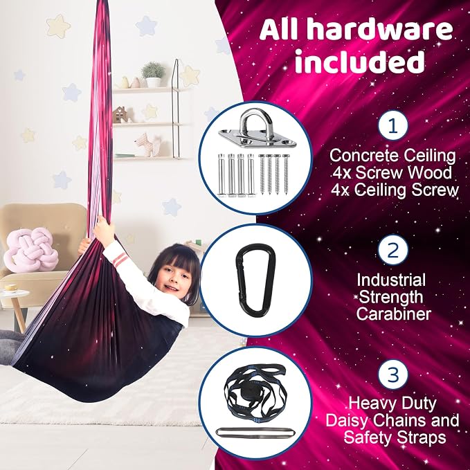 Sensory Swing for Kids Indoor and Outdoor Therapy Cuddle Swing Snuggle Hammock - Image 5