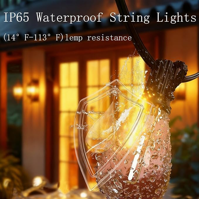 100FT LED Outdoor String Lights - Image 5