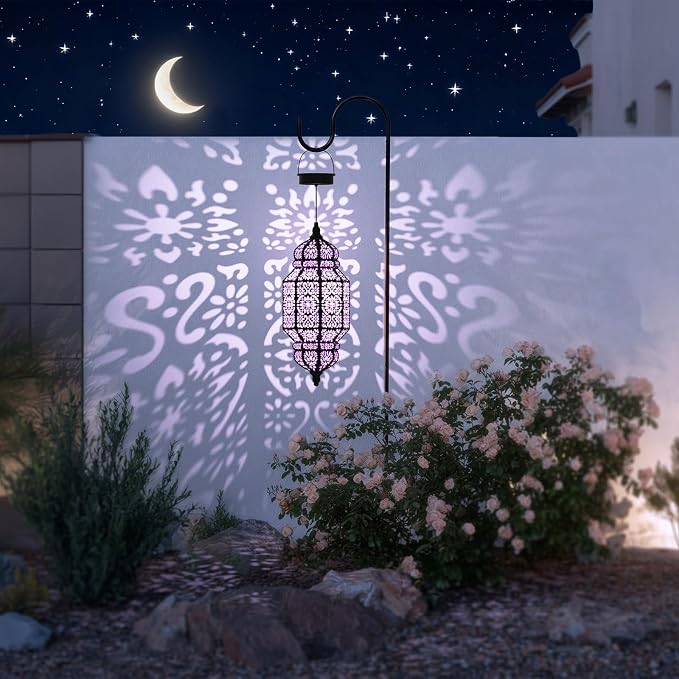 18 Inch High Large Hanging Solar Lights Outdoor Garden Decor, Decorative - Image 2