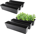 GREANER Rectangle Window Boxes, Succulent Flowers Plastic Pot by GREANER