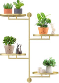 Rotating Window Shelves for Multiple Plants Indoor, 4-tier Metal Corner golden by YFFSRJDJ