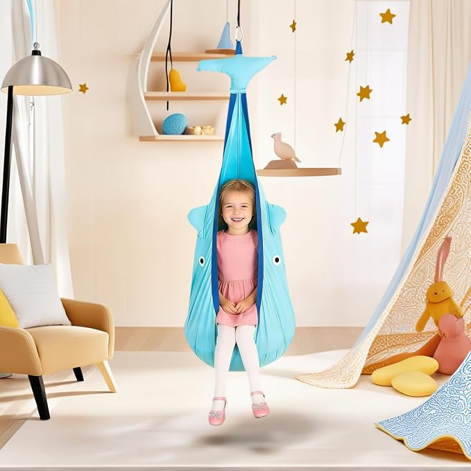 Blue Dolphin Pod Swing Seat for Kids - Image 2