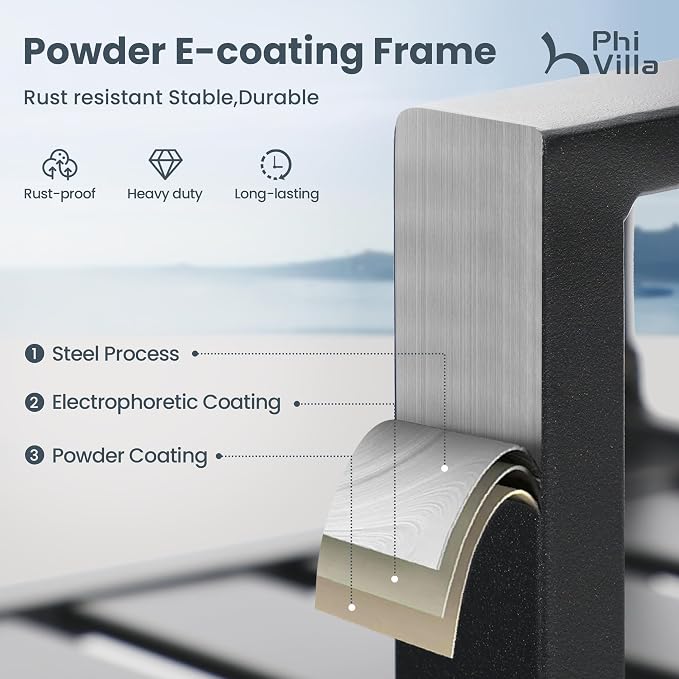 PHI VILLA 7 Pieces Outdoor Dining Set - Image 8