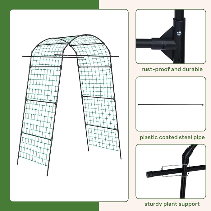DOEWORKS 86 Inch Tall Garden Arch Trellis - Image 6