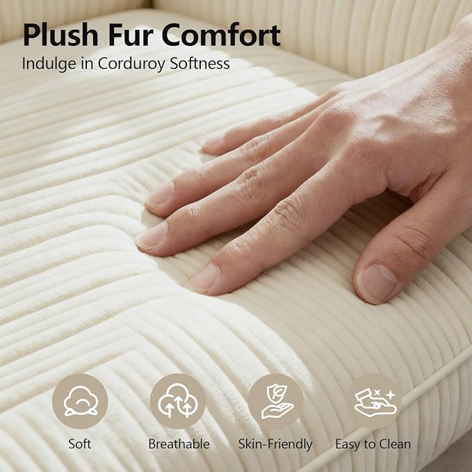 67" Oversized Chaise Lounge Chair Indoor, Soft Boneless Cloud Couch - Image 7