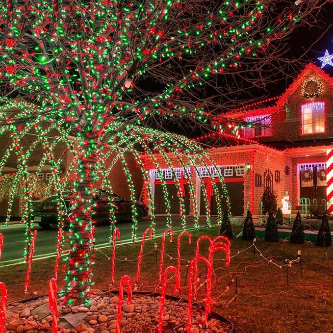 2 Pack 200 LED Solar Christmas Lights Outdoor Waterproof, Solar String Lights - Image 4