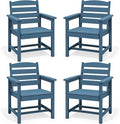 SERWALL Outdoor Dining Chairs Set of 4, All-Weather HDPE Patio Chair by SERWALL