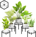 5-Pack Metal Plant Stands, Anti-Rust Iron Flower Pot Stand Plant Pot Shelf by Atpddpey