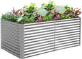 Land Guard 6x3x3ft Rectangular Galvanized Raised Garden Beds, Large-Capacity by LandGuard