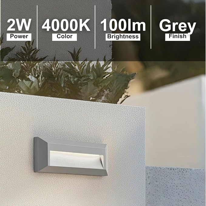ZONK LED Outdoor Indoor Stair Lights, Line Voltage 110-240V 2W Landscape - Image 2