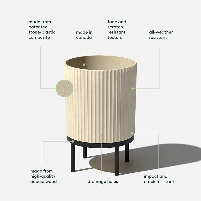 Veradek Demi Series Round Planter w/Stand - Image 2