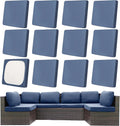 12Pcs Patio Cushion Covers, Outdoor Cushions Covers, Stretch Cushion Covers by Unknown