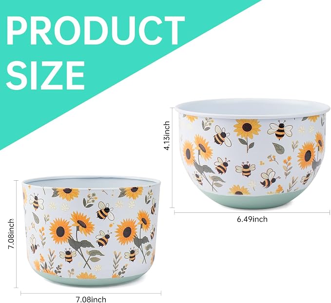 Butterfly & Bee Metal Planters Set of 2 – Decorative Flower Pots - Image 4