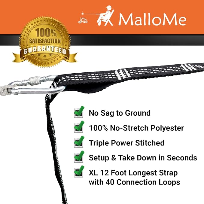 MalloMe XL Hammock Straps for Trees - Image 2