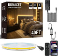 COB LED Strip Light 40ft/12m Warm White 3000K High Lumen CRI 90+ by BUNACET