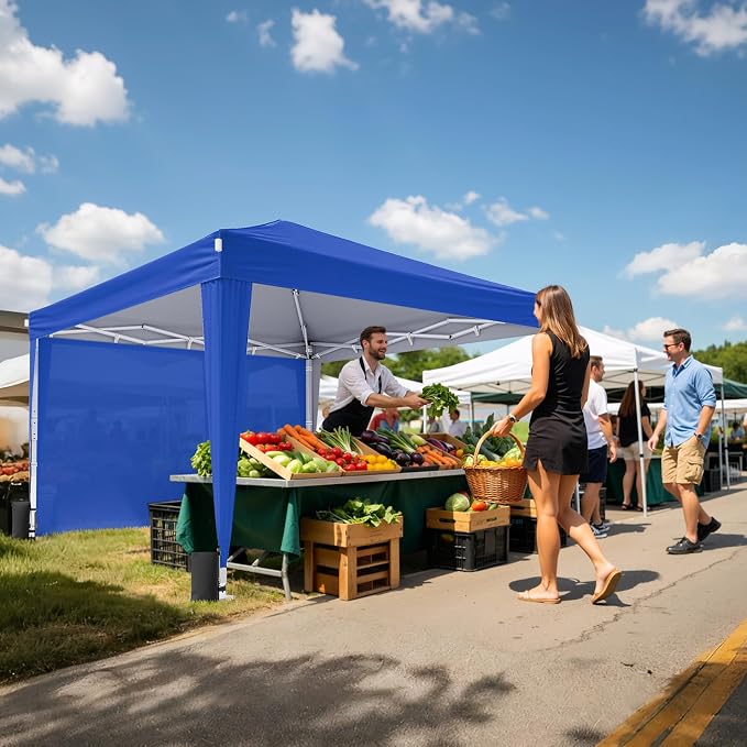 10x10 Pop Up Canopy with Sidewalls, Instant Portable Canopy Tent with Carry Bag - Image 7