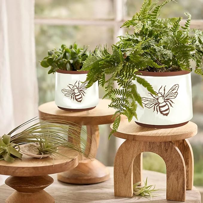 YBX Terracotta Pots Inch with Drainage Holes, Bee Decor, Ceramic Pots - Image 2