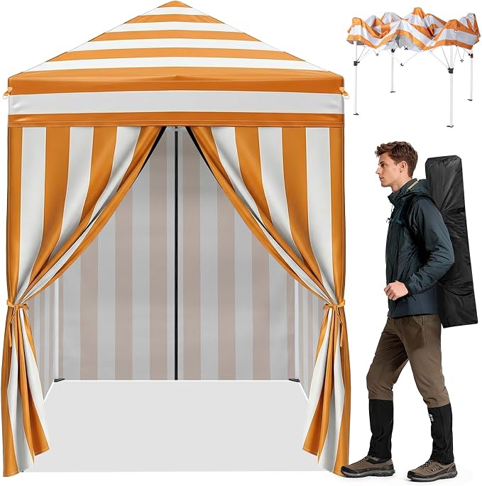 Outvita 5x5ft Pop Up Canopy Tent, Outdoor Instant Shelter Folding Canopy by Outvita