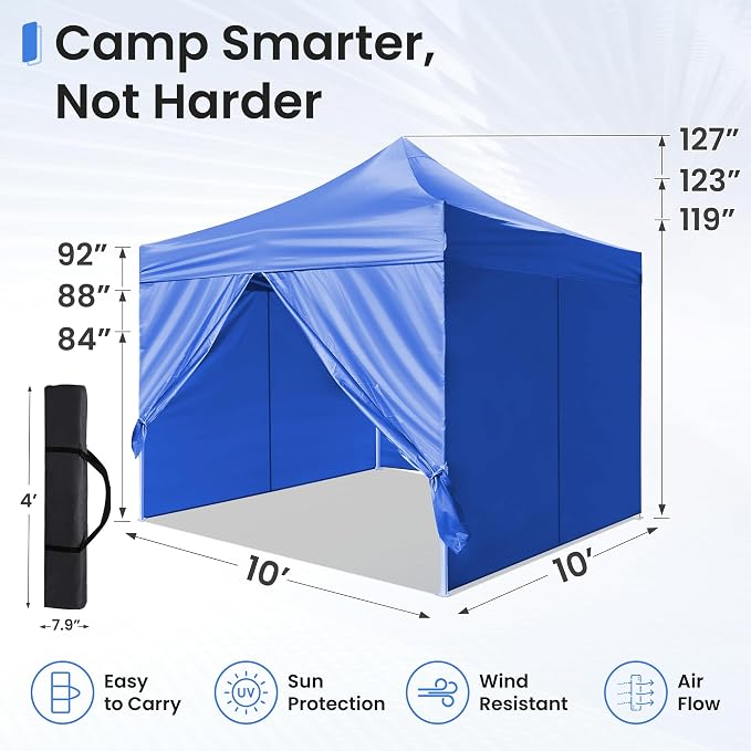 Pop Up Canopy Tent Instant Shelter, Portable Outdoor Sun Shade - Image 4