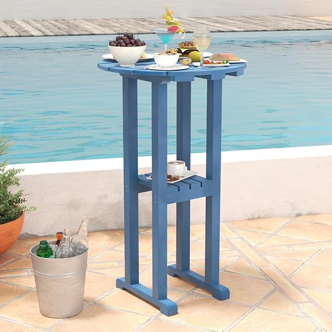Sundale Outdoor 39 Inches Height Adirondack Bar Table, Patio HDPE Pub Height - Image 2