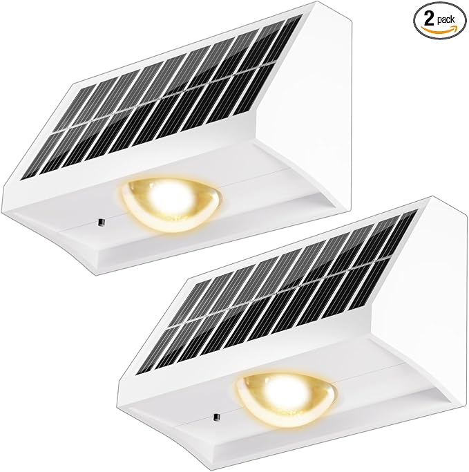 Solar Fence Lights Outdoor Waterproof High Brightness LED Spot Lens Deck Lights by SenLuKit