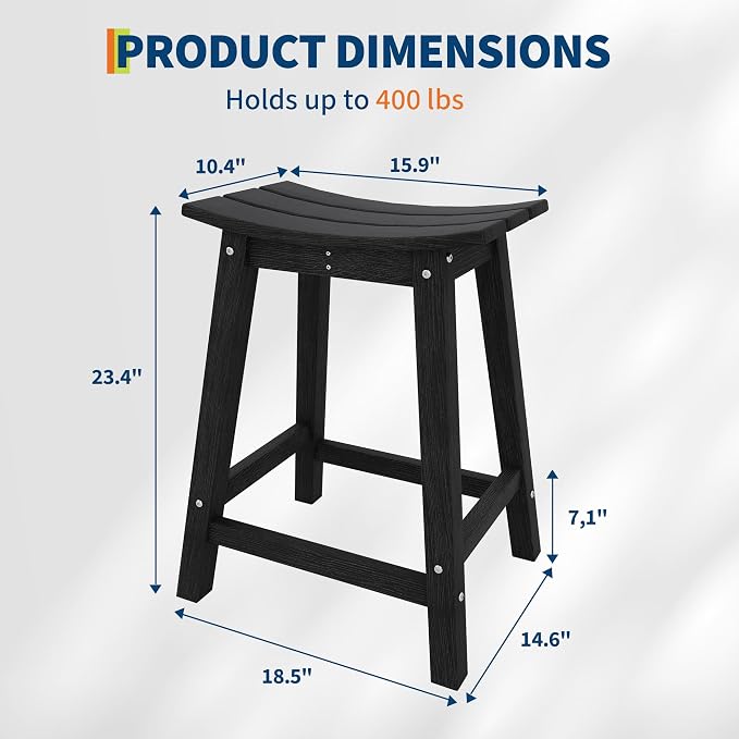 GarveeLife Weather Resistant Barstool Outside Stools - Image 3