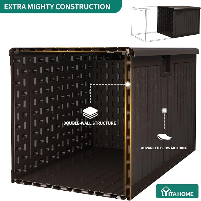YITAHOME 150 Gallon Double-Wall Deck Box - Image 2