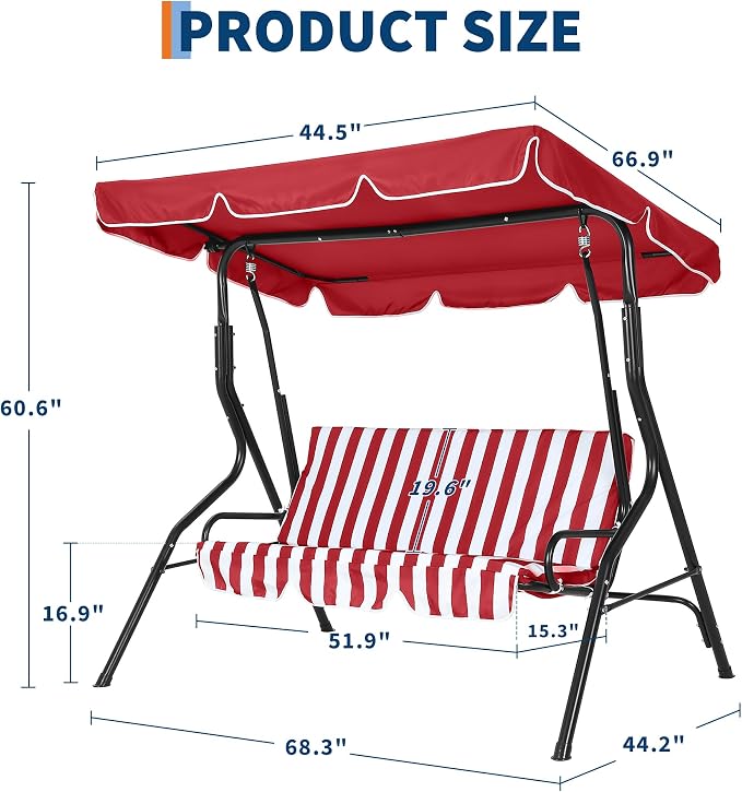 GarveeLife Outdoor Porch Swing Chair - Image 5
