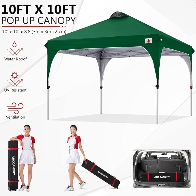 ABCCANOPY Outdoor Pop up Canopy Tent, 10x10 Instant Portable Canopy - Image 2
