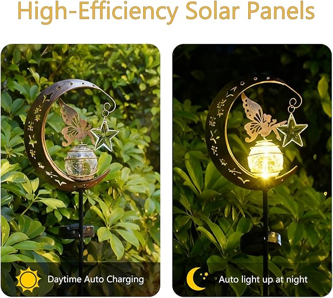Solar Lights Garden Decorations Outdoor-Moon Fairy Lights - Image 5