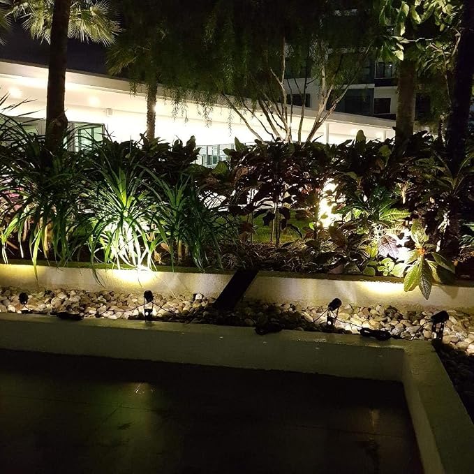 4-Spotlight Mini 50X Solar-Powered LED Spotlight, Outdoor Garden Yard Landscape - Image 5