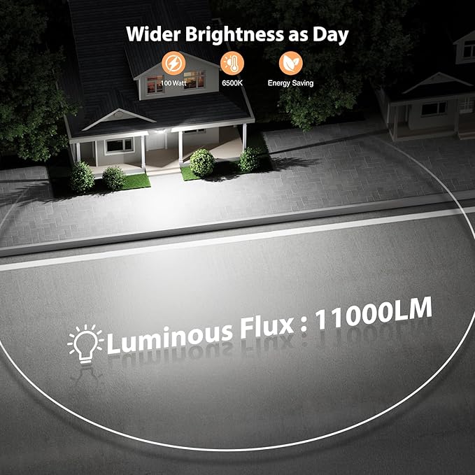 Onforu 100W 11000LM Flood Lights Outdoor, Brightness Security LED Flood Lights - Image 3