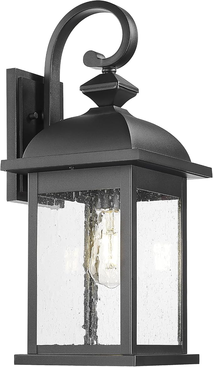 FEMILA Outdoor Wall Sconce, Anti-Rust Waterproof, Matte Black, 4FD54B2 BK by FEMILA