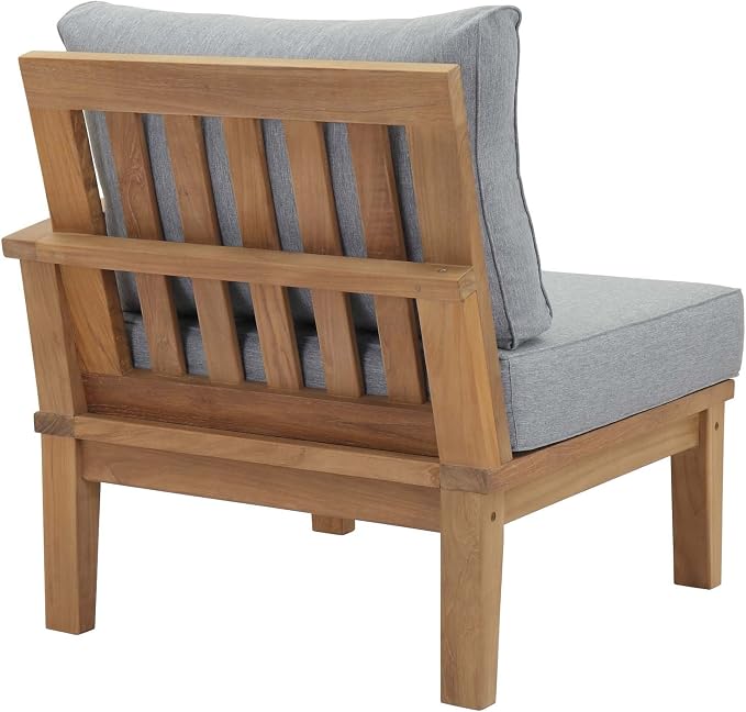 Modway Marina Premium Grade A Teak Wood Outdoor Patio Right-Facing Sofa in - Image 5