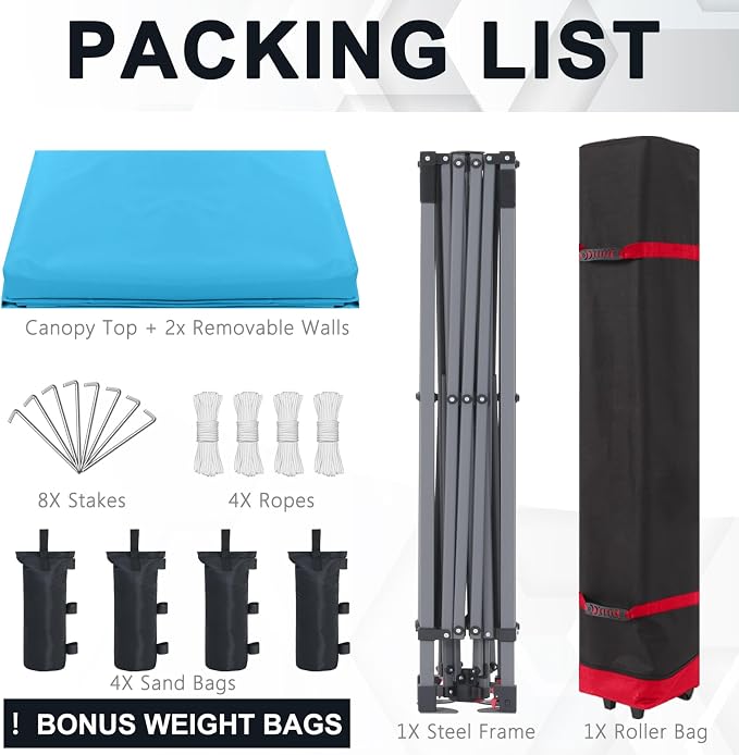 COOSHADE Pop Up Canopy Tent 8x8 - Image 6