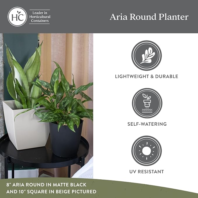The HC Companies Aria Round Self-Watering Pot - Image 4
