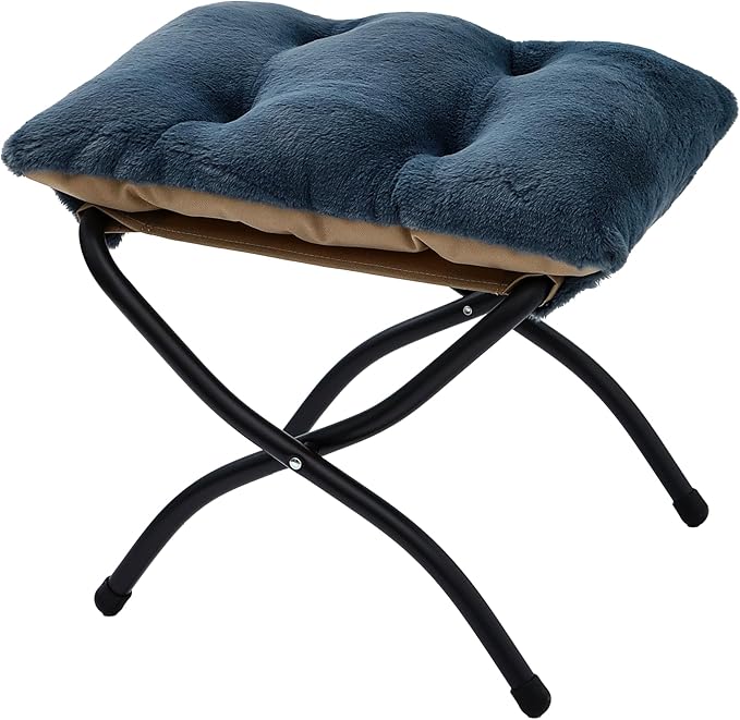 15" Folding Ottoman, Foldable Footrest Stool, Portable Small Foot Stool by MordchilHF