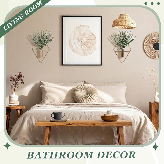 4 Pieces Bronze Wall Decor Hanging Planters - Image 5