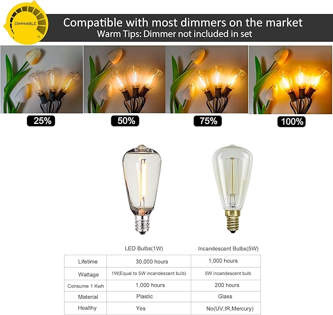 DAMAING Outdoor String Lights 200 FT Waterproof Patio Lights - Image 4