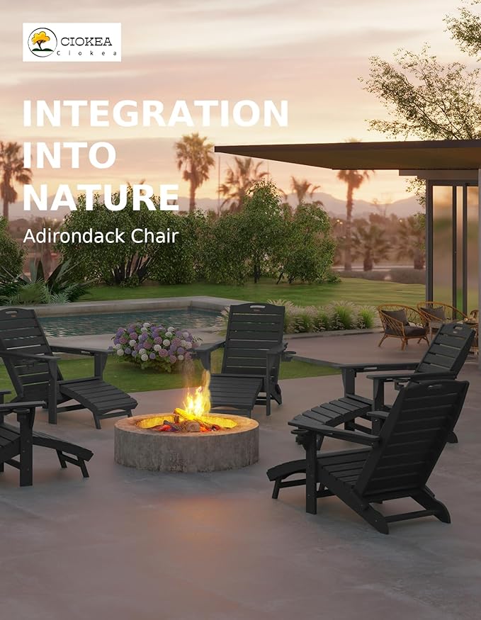 Ciokea Folding Adirondack Chair Set of 6 - Image 4