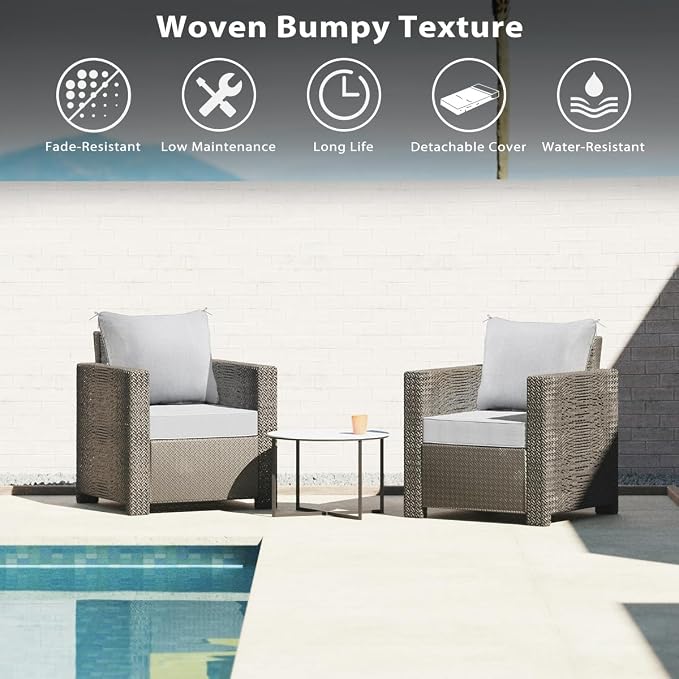 Sundale Outdoor Olefin Deep Seat Cushion, Patio Chair Cushion and Pillow - Image 7