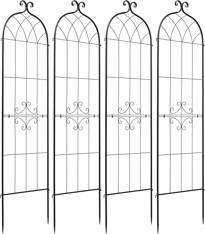 VEVOR Garden Trellis, 71 x 20 inch Rose Trellis, 4 Packs Garden Flower Rose - Image 9