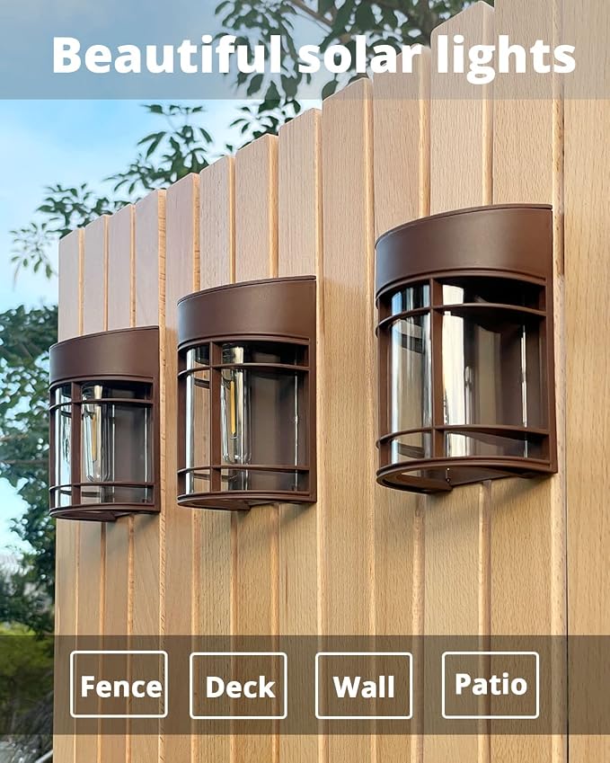 Solar Fence Lights, 8 Pack Deck Light Waterproof Solar Outdoor Lights - Image 7