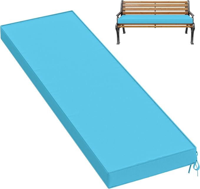 Premium Outdoor Bench Cushions for Patio Furniture 3.5inches Memory Foam Bench by Pakunoda