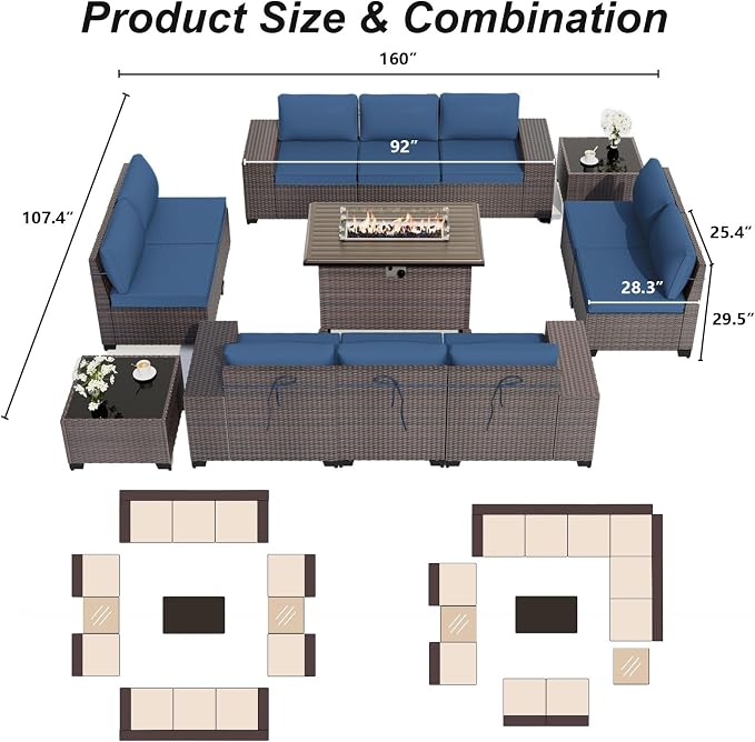 ALAULM 13 Pieces Patio Furniture Set - Image 6