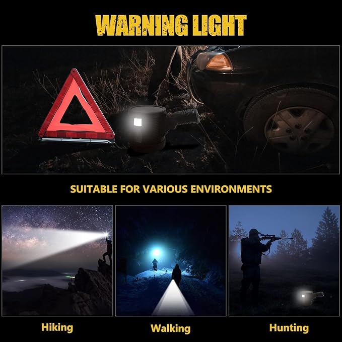 Spotlight 1000000 Lumens, 6 Modes Led Rechargeable Spotlight Flashlight As Seen - Image 6
