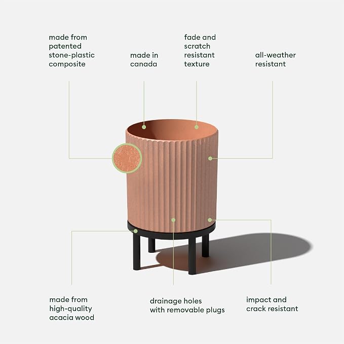 Veradek Demi Series Round Planter w/Stand - Image 2