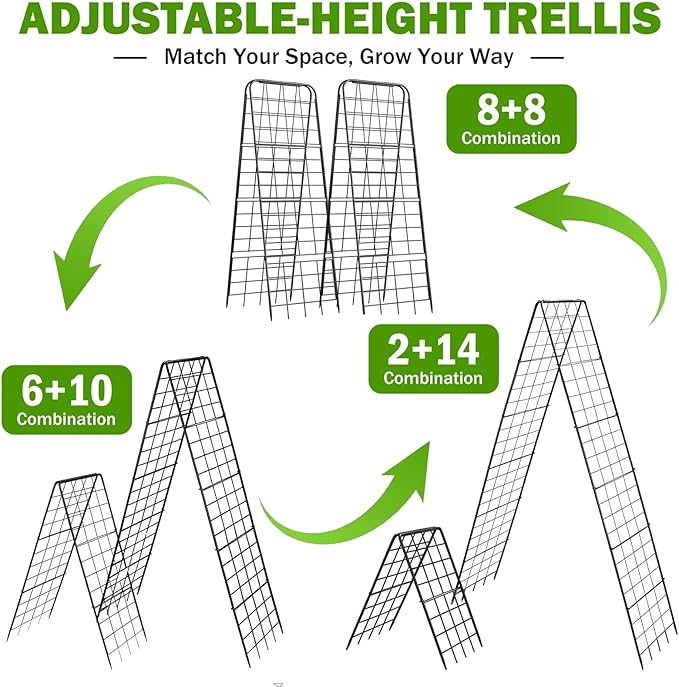 Heavy Duty 50"x17" Adjustable A-Frame Trellis - Image 3